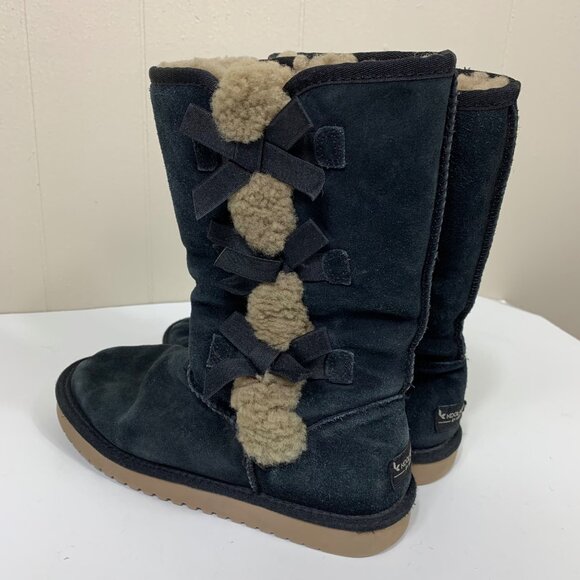 Koolaburra by UGG Victoria Tall Women's Winter Boots In Black Size 8 - Picture 5 of 9